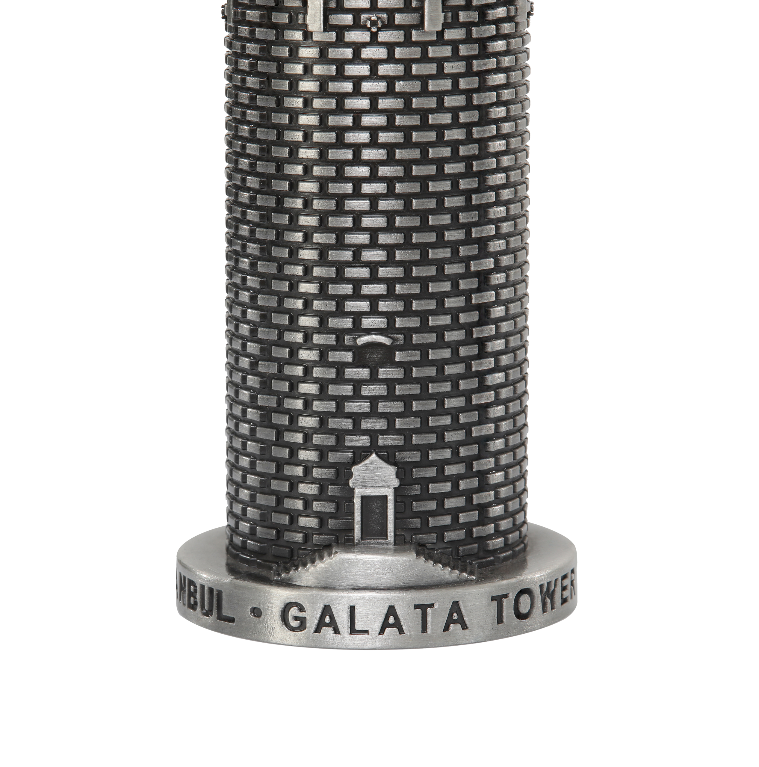 Galata Kulesi Metal Biblo – Antik Gümüş (20 cm)