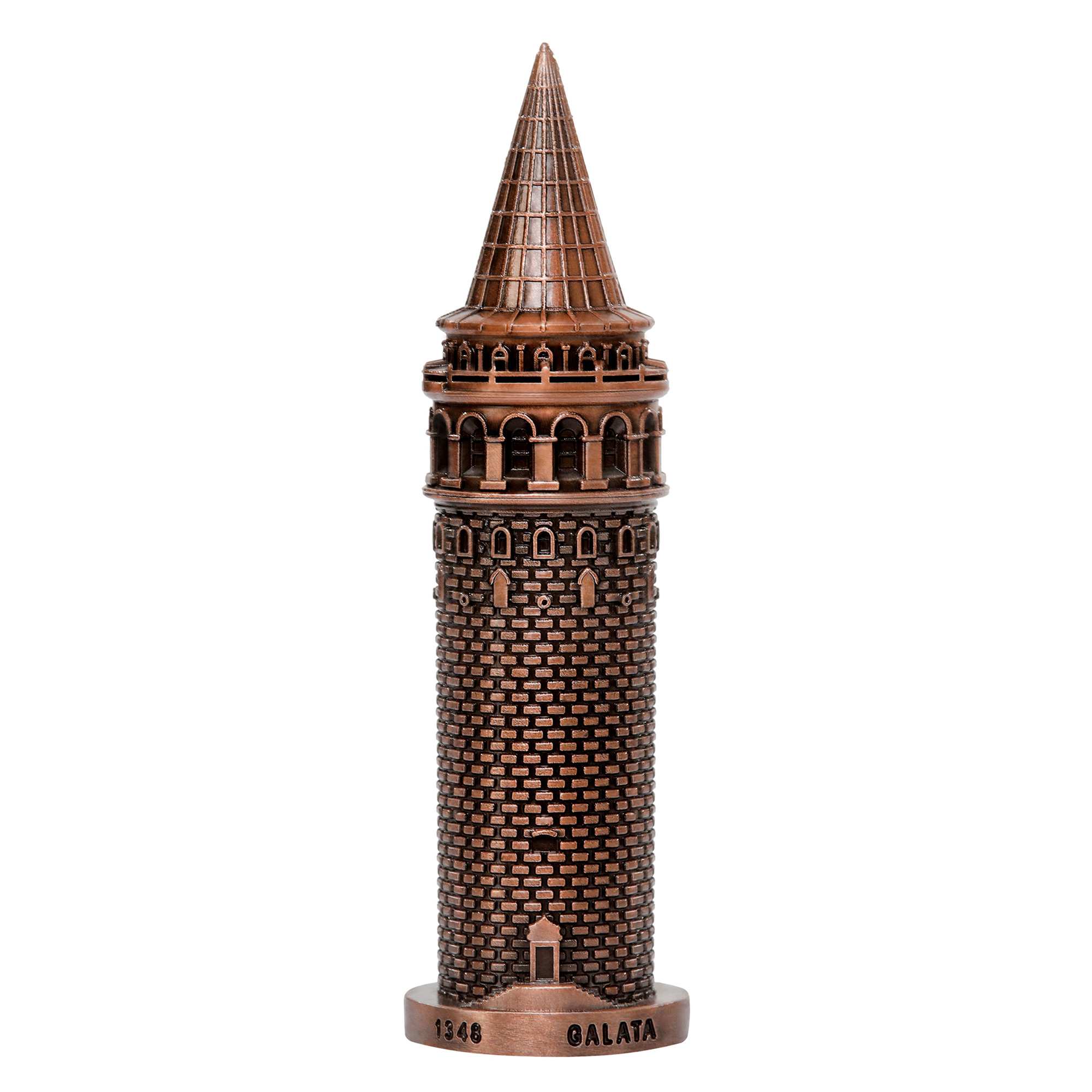 Galata Kulesi Mini Biblo – Antik Bronz (7 cm)