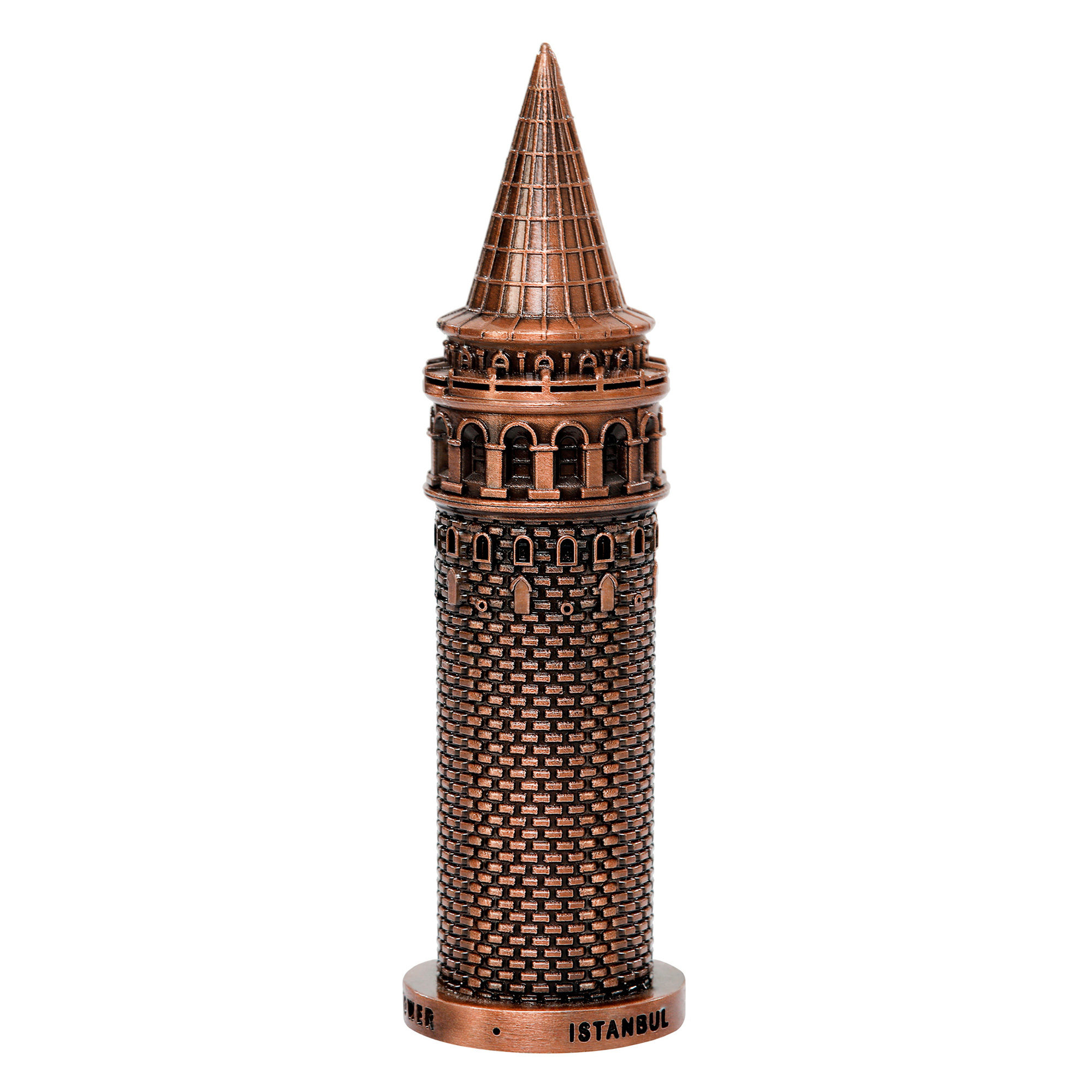Galata Kulesi Mini Biblo – Antik Bronz (7 cm)